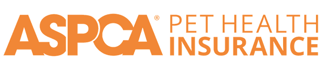Logo of ASPCA Pet Health Insurance in orange text.