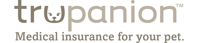 Logo reads "trupanion Medical insurance for your pet" in stylish font.